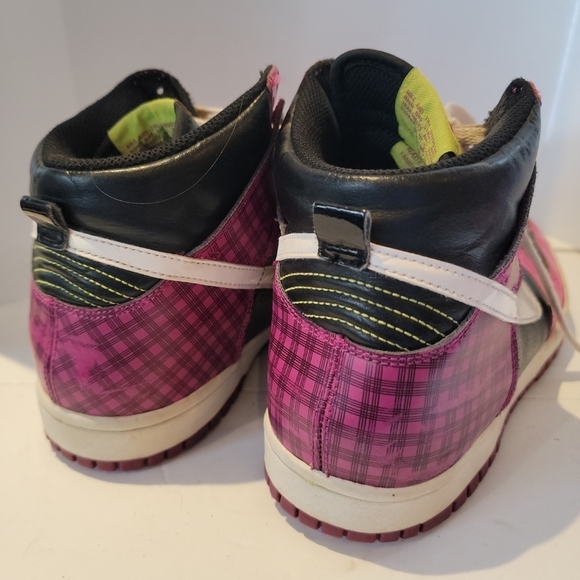 Rare Nike Dunk High 7y Women's 8.5 380648-008 Black/White-Desert Pink - Picture 5 of 7